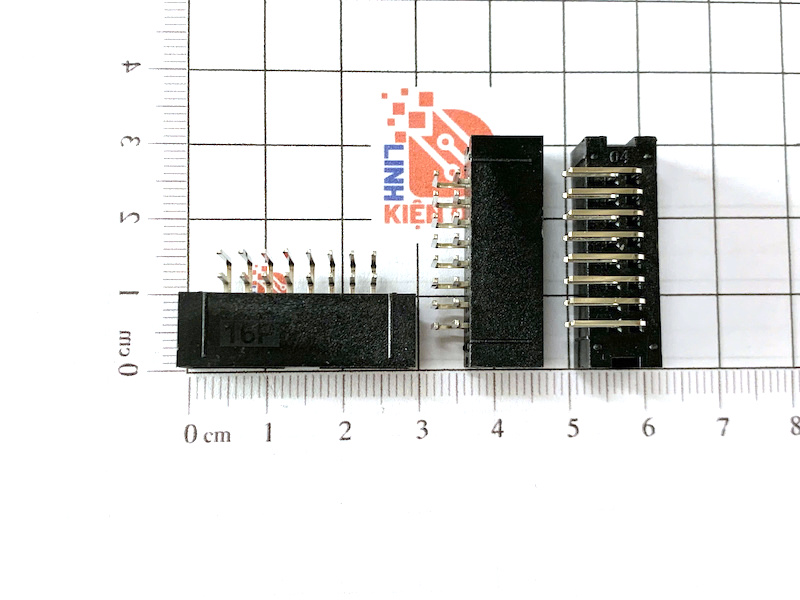 Đầu nối IDE16 đực cong 2.54mm DC3-16P 16 chân Cong