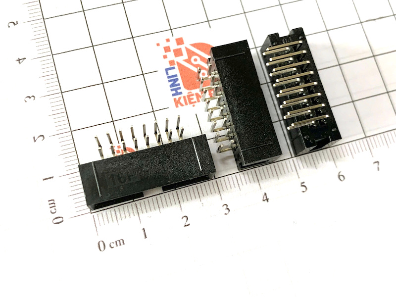 Alternative view of Đầu nối IDE16 đực cong 2.54mm DC3-16P 16 chân Cong