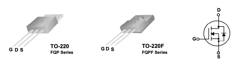 Sơ đồ chân FQF12N65CF