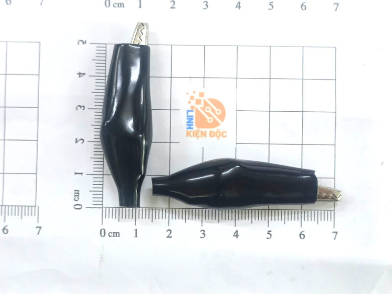 Đầu kẹp cá sấu đen kích thước 45mm