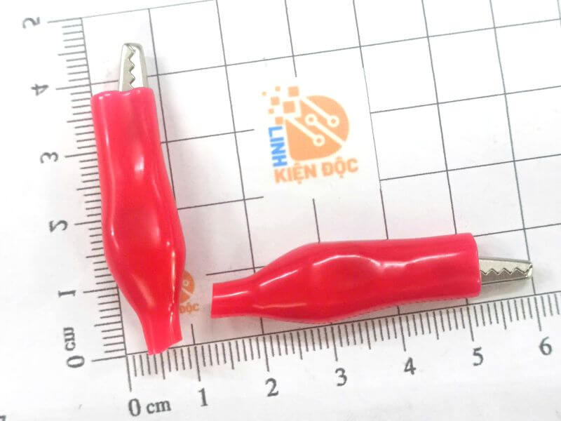 Đầu kẹp cá sấu đỏ kích thước 35mm - Ảnh 3