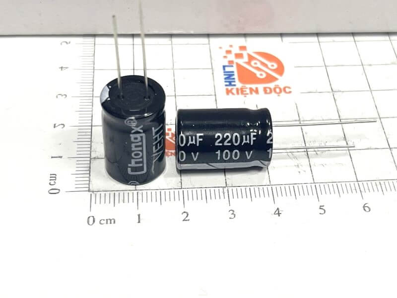Alternative view of Tụ hoá 100V 220UF CHONGX 13x20mm