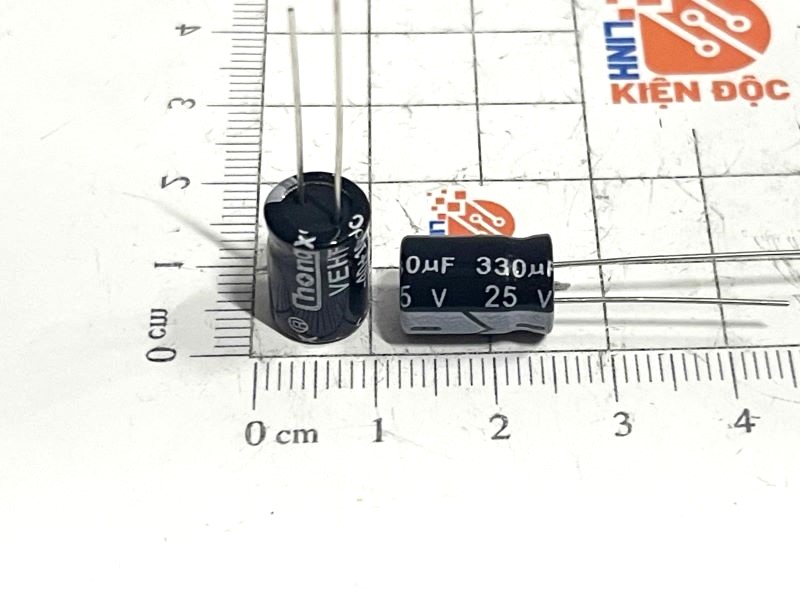 Tụ hóa Chong 330uF 25V 8×12mm - Ảnh 3