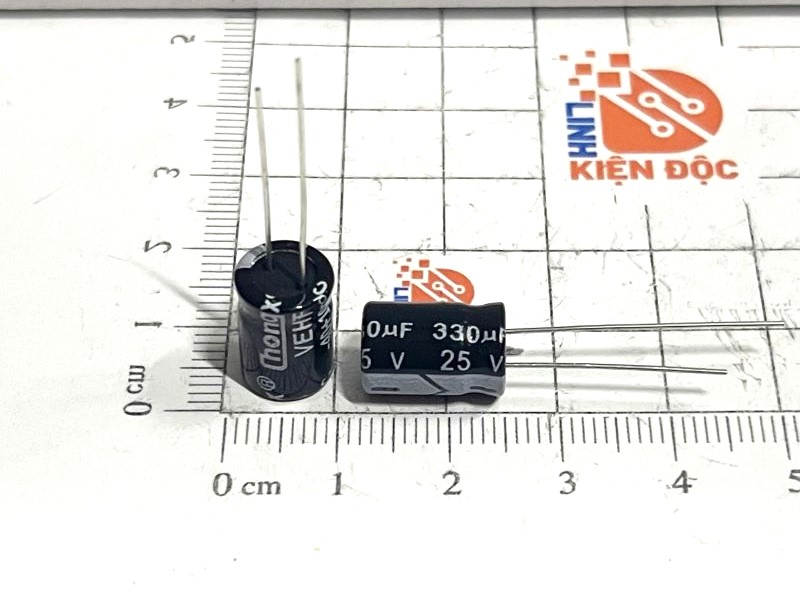 Tụ hóa Chong 330uF 25V 8×12mm - Ảnh 2