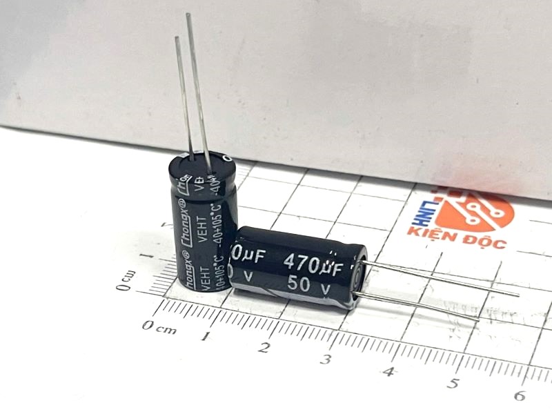 Tụ hoá 50V 470UF CHONGX 10X20mm - Ảnh 3