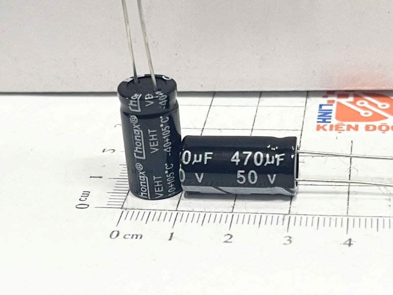 Tụ hoá 50V 470UF CHONGX 10X20mm - Ảnh 2