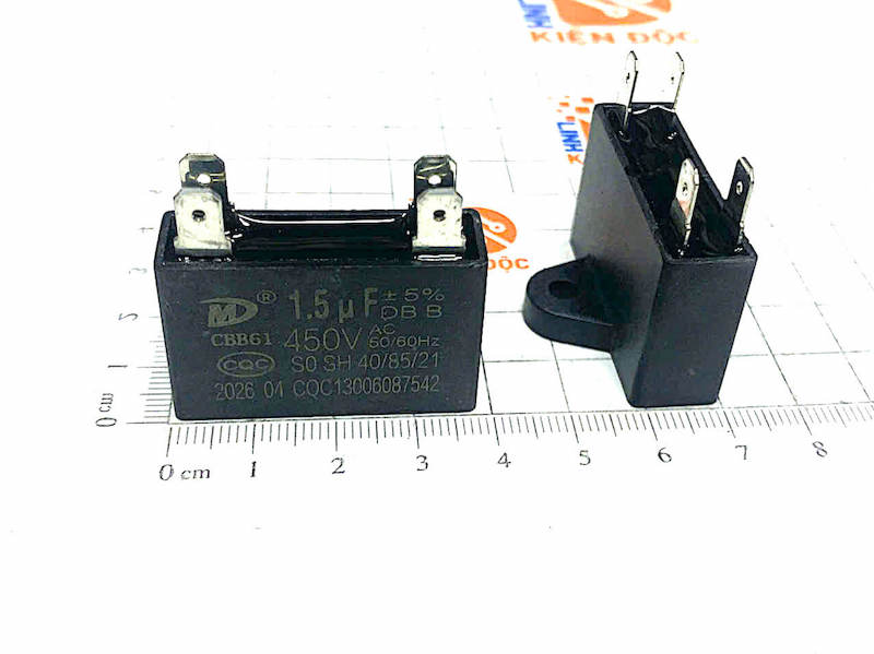 Tụ quạt CBB61 450V 1.5uF 4 chân Smiler - Ảnh 2