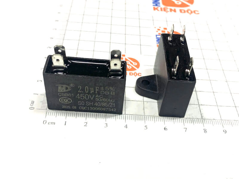Alternative view of Tụ quạt CBB61 450V 2uF 4 chân Smiler