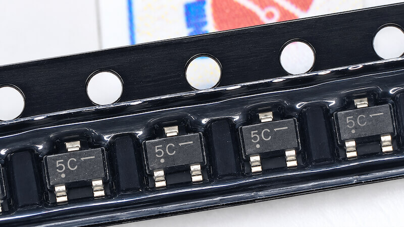 Transistor NSVBC817-40WT1G kí hiệu 5C kiểu chân SOT323 điện áp 45V dòng điện 0.5A - Ảnh 2
