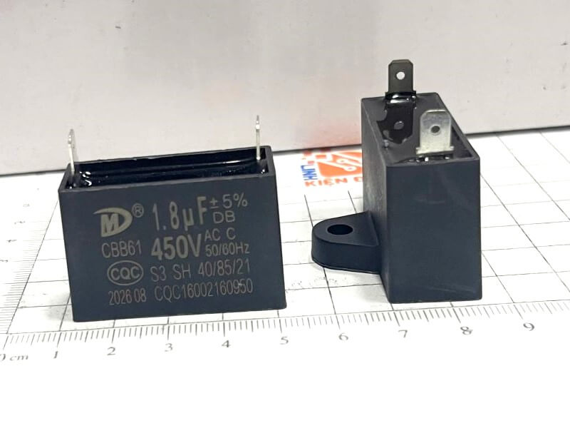 Tụ quạt CBB61 450V 1.8uF 2 chân Smiler - Ảnh 3