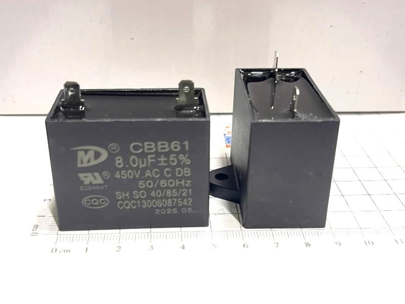 Alternative view of Tụ quạt CBB61 450V 8UF 2 chân nhập khẩu